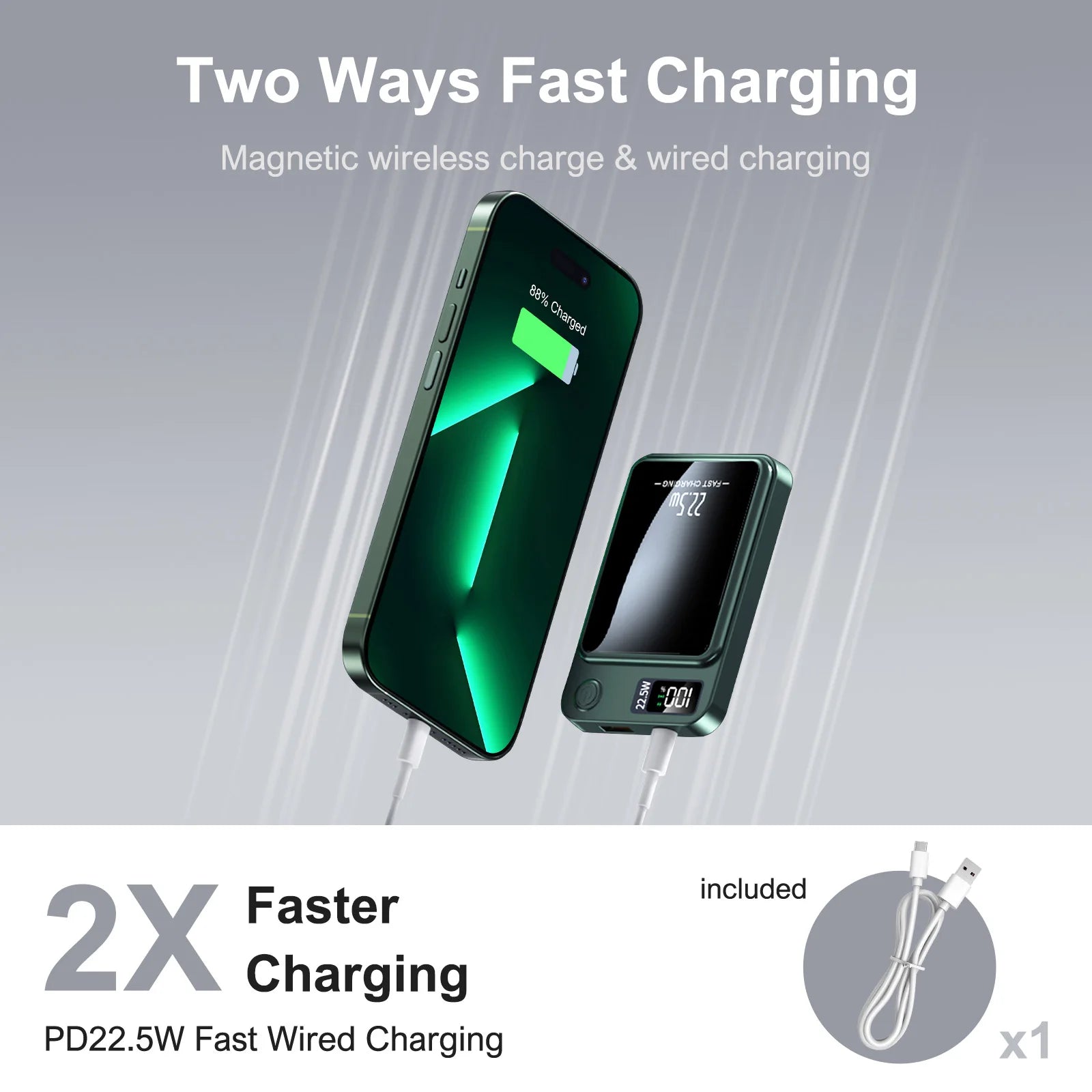 Magnetic Power Bank 10000Mah — 22.5W Fast Charge