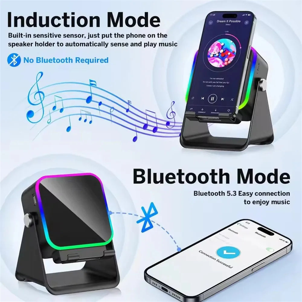Wireless Speaker Phone Stand — RGB Super Bass