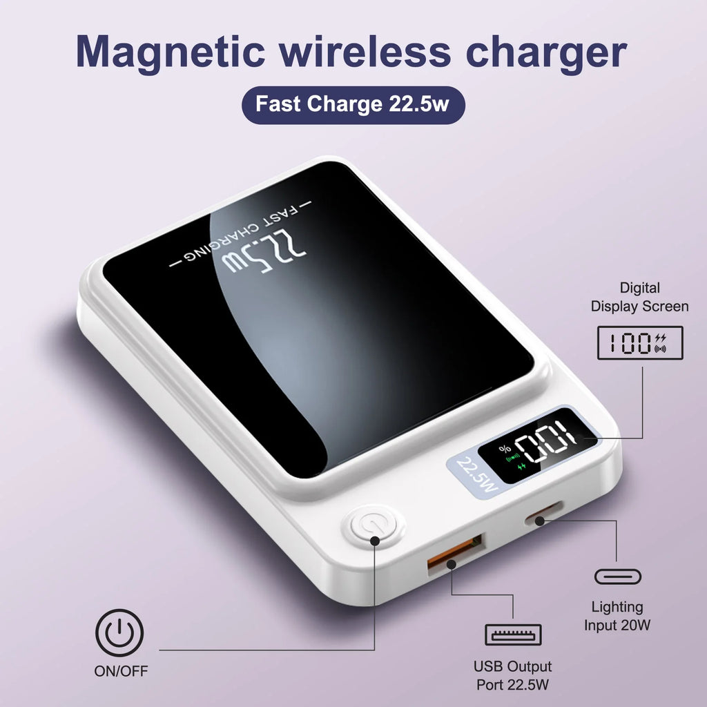 Magnetic Power Bank 10000Mah — 22.5W Fast Charge