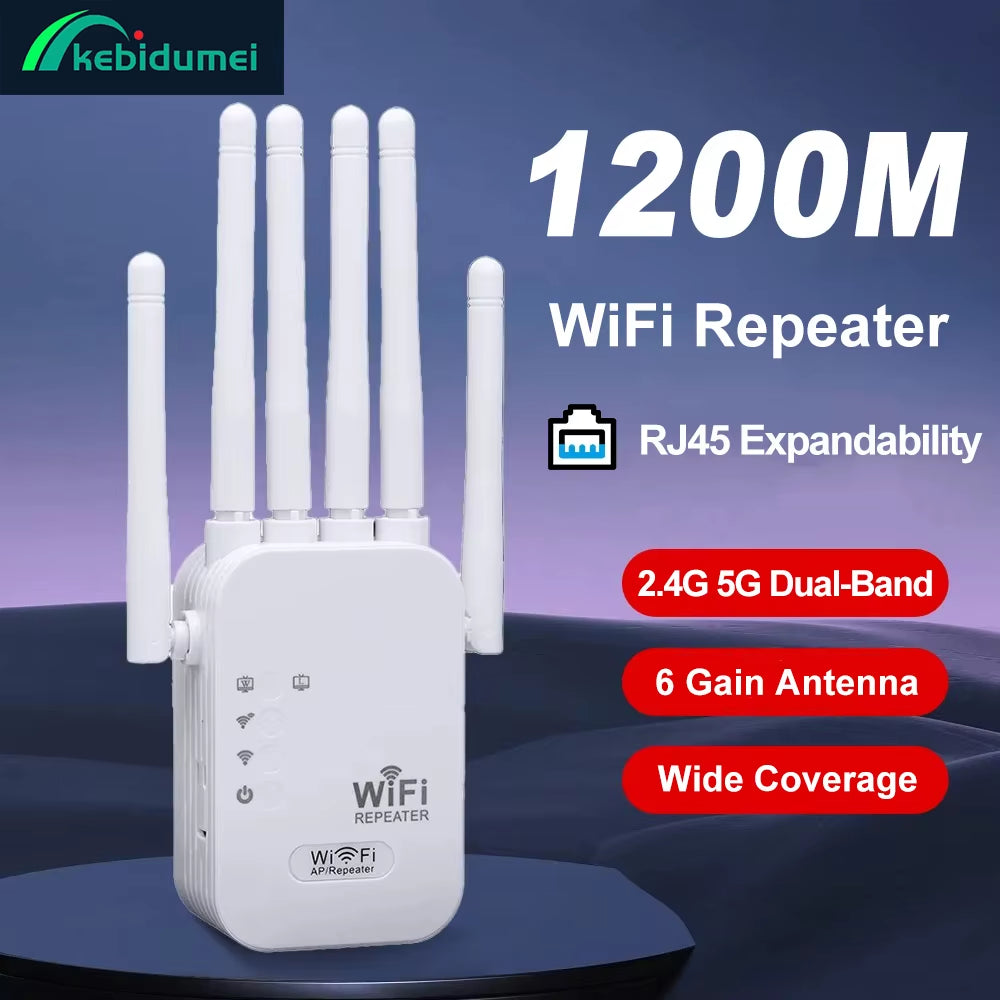 1200Mbps Wireless Wifi Repeater WIFI Extender Signal Booster 2.4G 5G Dual-Band Network 802.11Ac Wifi Amplifier Router
