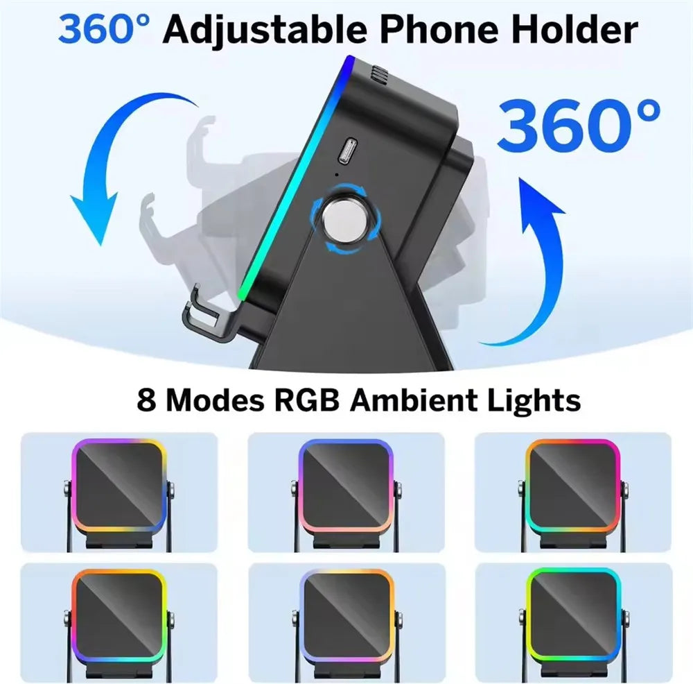 Wireless Speaker Phone Stand — RGB Super Bass