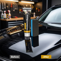 Car scratch remover compound on glossy car hood — product photo